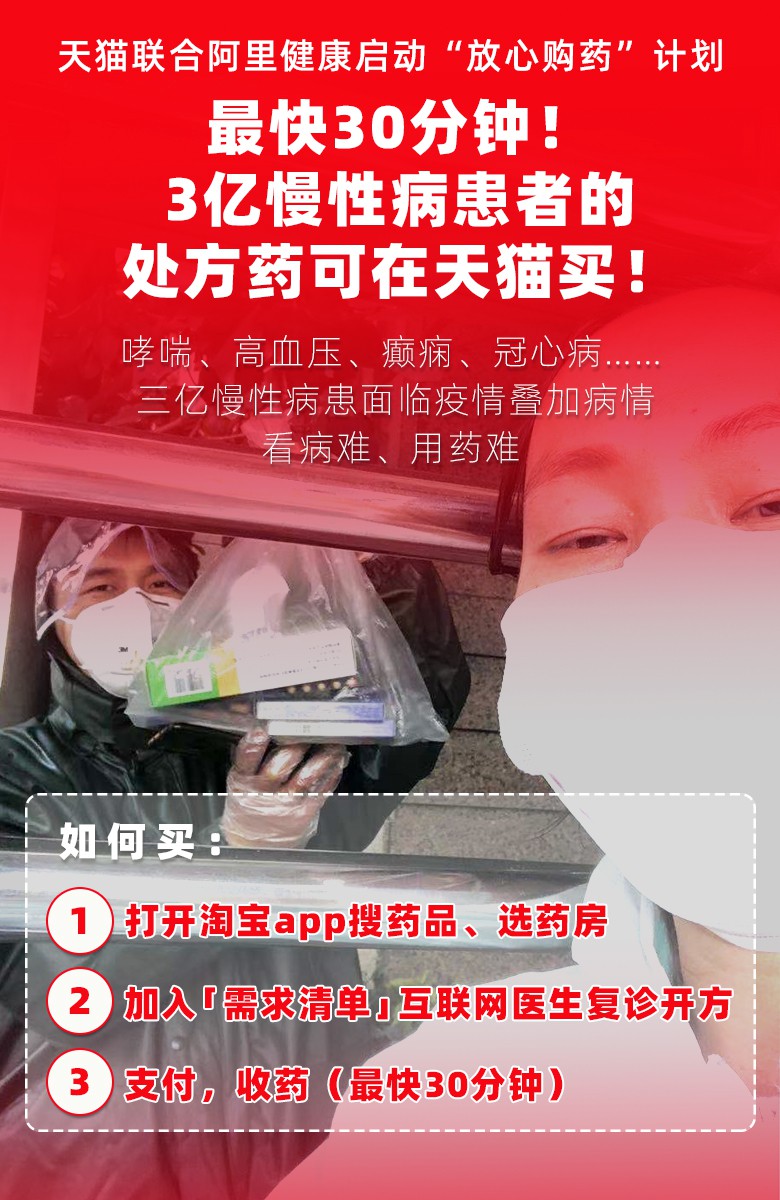 阿里健康,天猫,“放心购药”计划,慢性病患者购药难