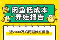 闲鱼低成本养娃报告：母婴类在线商品2019年增加70%